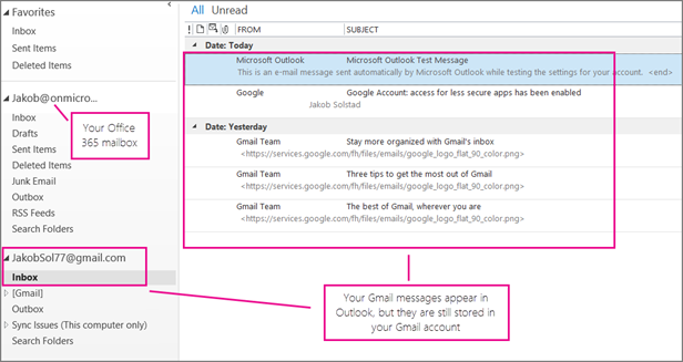 Add a Google account to Outlook